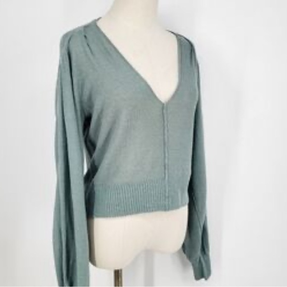Free People Sweaters - Free People Teal V-Neck Sweater